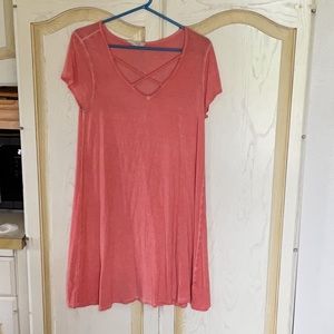 No comment size L pink tshirt dress